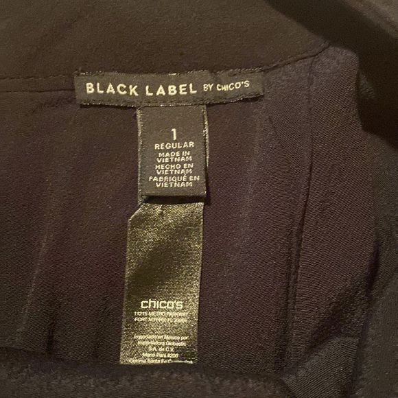 Black palazzo pants that look like a split maxi skirt, side leg has slit. - Picture 3 of 10